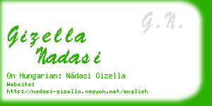 gizella nadasi business card