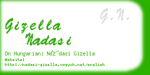 gizella nadasi business card